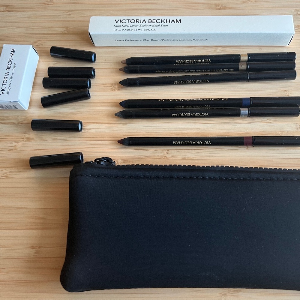 Victoria Beckham Beauty - Satin Kajal Liner (7 liners) + Sharpener + Pouch